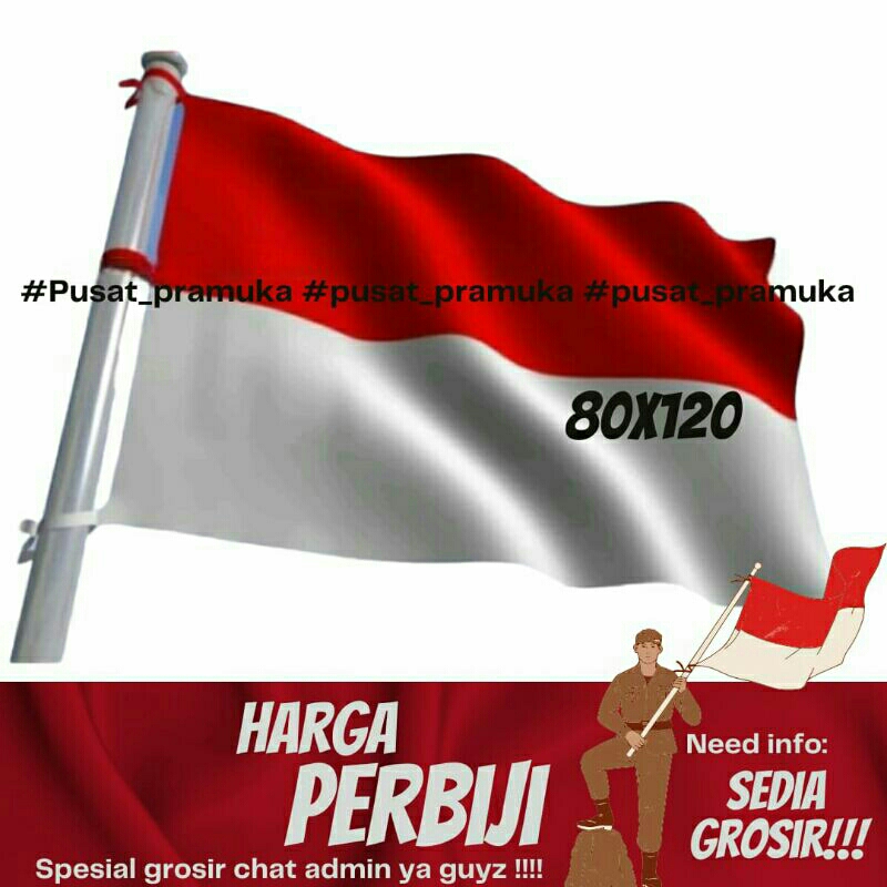 Jual Bendera Merah Putih Ukuran 80x120 Cm Shopee Indonesia