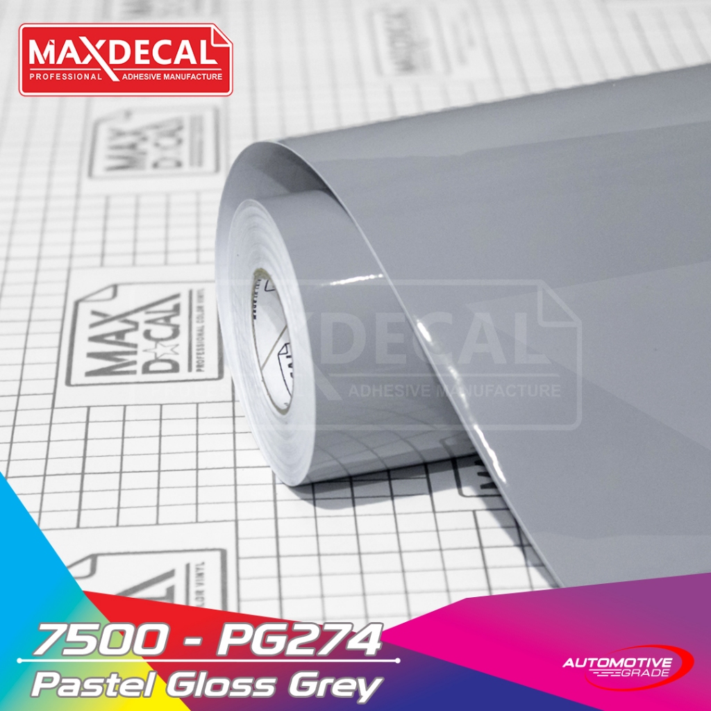 Jual MAXDECAL 7500 274 PASTEL GLOSS GREY VINYL STICKER GLOSSY MATT ROLL ...