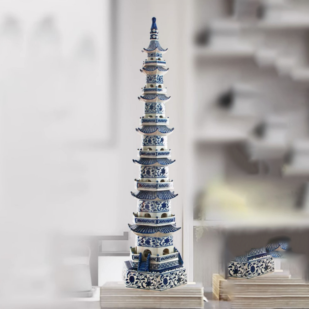 Jual Pajangan Meja Kuil Keramik / Pagoda Chinoiseries Ceramic EB Home ...