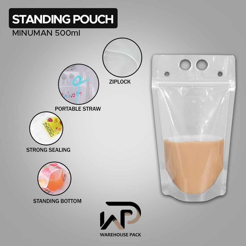 Jual Standing Pouch Minuman 500 ML | Stand Up Drink Bag | Kemasan ...