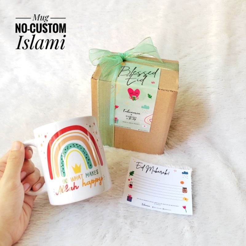 Hampers Lebaran. Hampers Idul Fitri. Eid Hampers. Mug Islami - Free box pita + Kartu ucapan