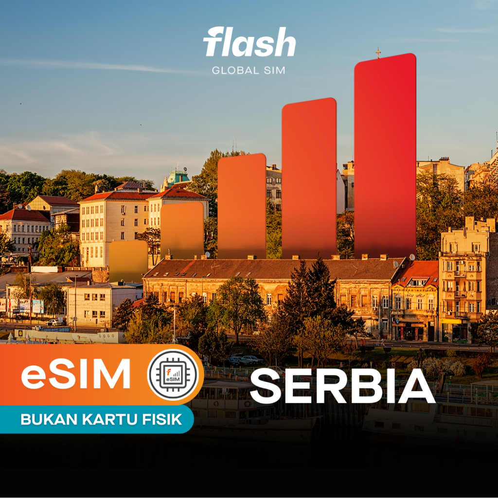 Jual eSIM Serbia Flash Global SIM Internet eSIM (eSIM elektronik Serbia