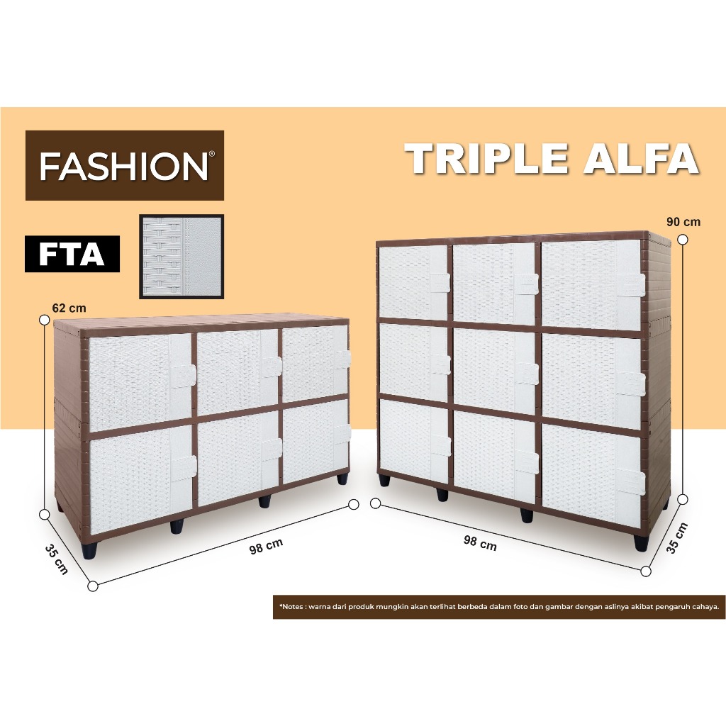 Jual CLUB LEMARI PLASTIK TRIPLE FLIP FASHION ALFA RAK SERBAGUNA | Shopee Indonesia