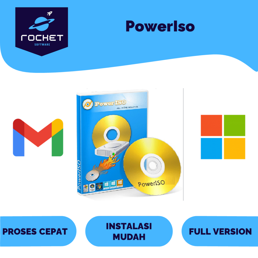 Jual PowerIso Full Version Aplikasi Burning File ISO ke CD/DVD Full
