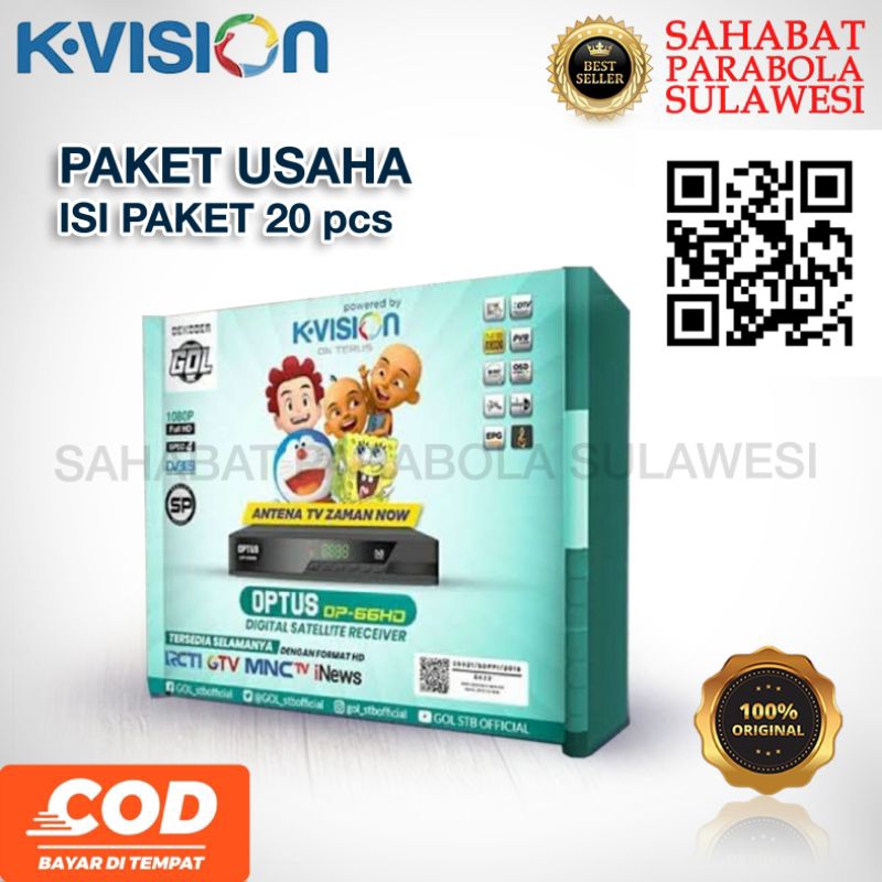 Jual PAKET USAHA RECEIVER KVISION GOL OPTUS Shopee Indonesia