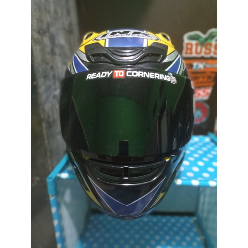 Jual Helm INK CL 16 Kuning hitam Ukuran L besar XL masuk | Shopee Indonesia