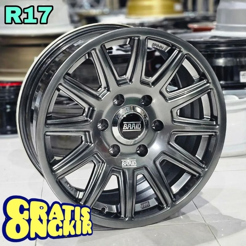 Jual Velg Mobil Ring 17 Lebar 8 BRAID RALLY Velg Racing Mobil R17 Velg ...