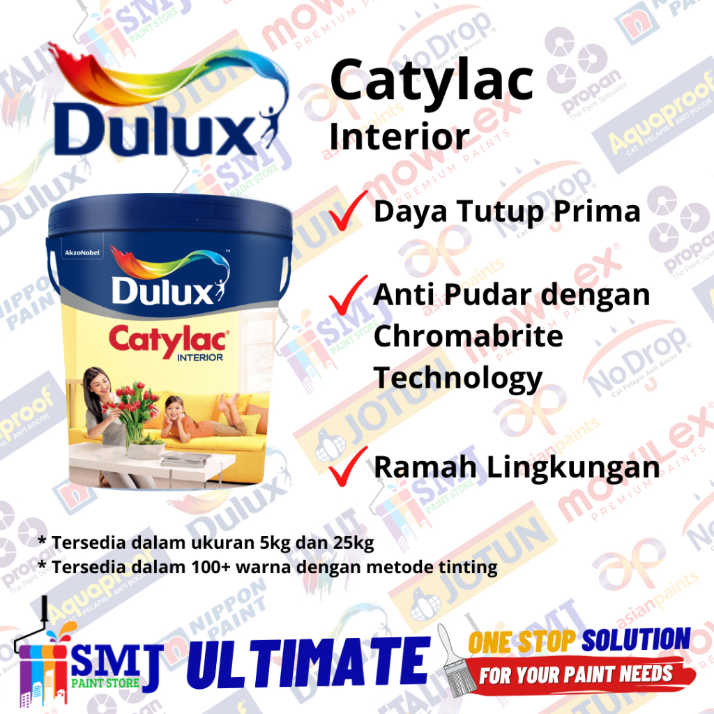 Jual Cat Tembok Interior Dulux Catylac Warna Tinting 5 Kg Shopee Indonesia 4329