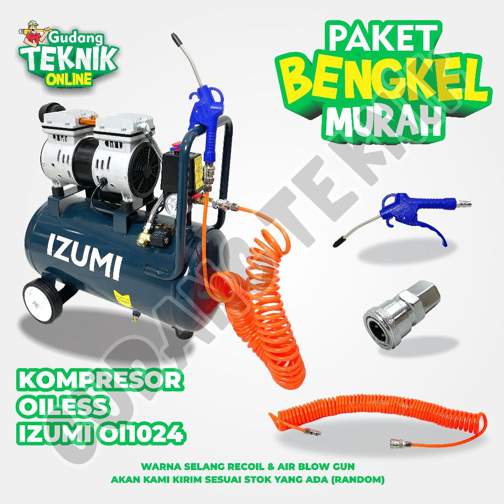 Jual Kompresor Angin Udara 24L IZUMI OL1024 1HP / Air Compressor ...