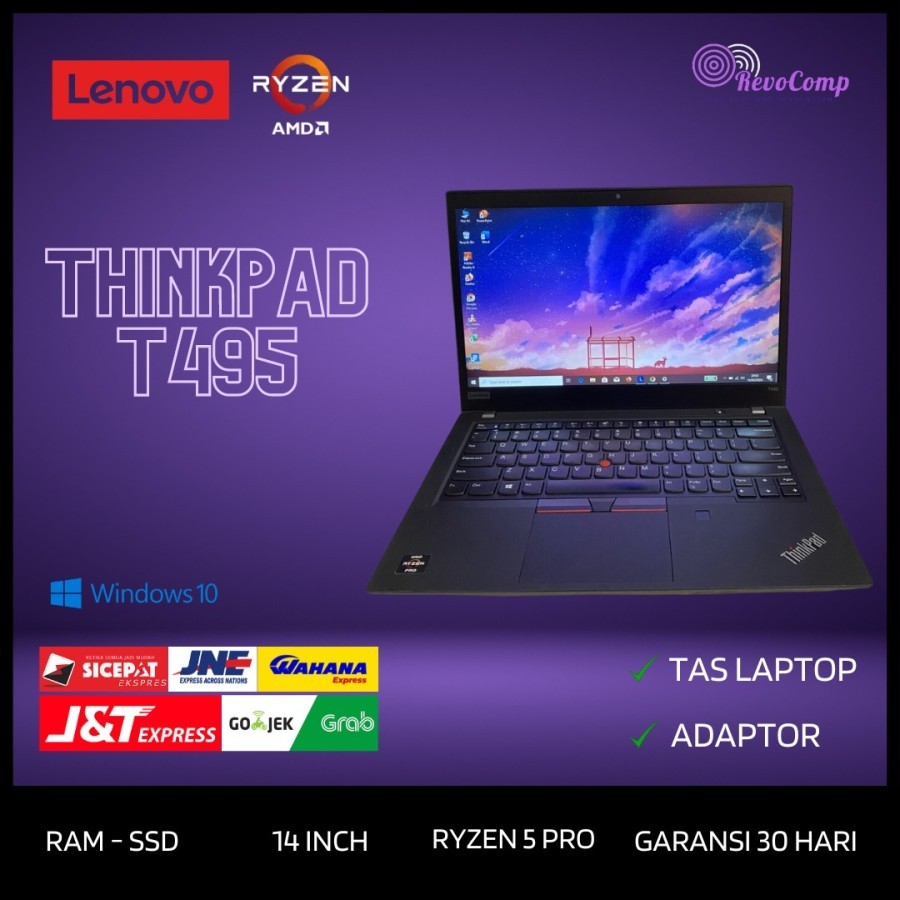 Jual Laptop Lenovo Thinkpad T495 AMD Ryzen 5 3500u Ram Ssd FHD | Shopee ...