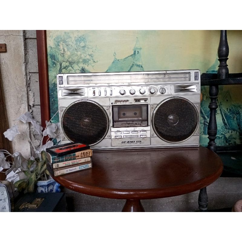Jual Radio Tape Boombox Merk SHARP GF 8787 Antik Vintage lawas Kuno Tua ...