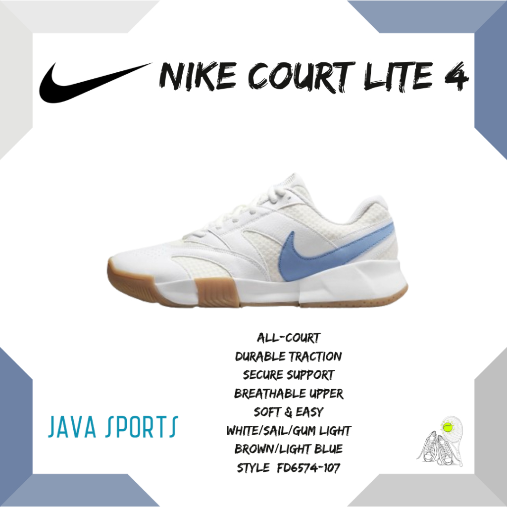 Jual Sepatu Tenis Nike Court Lite Original Tennis Shoe White - Main Image