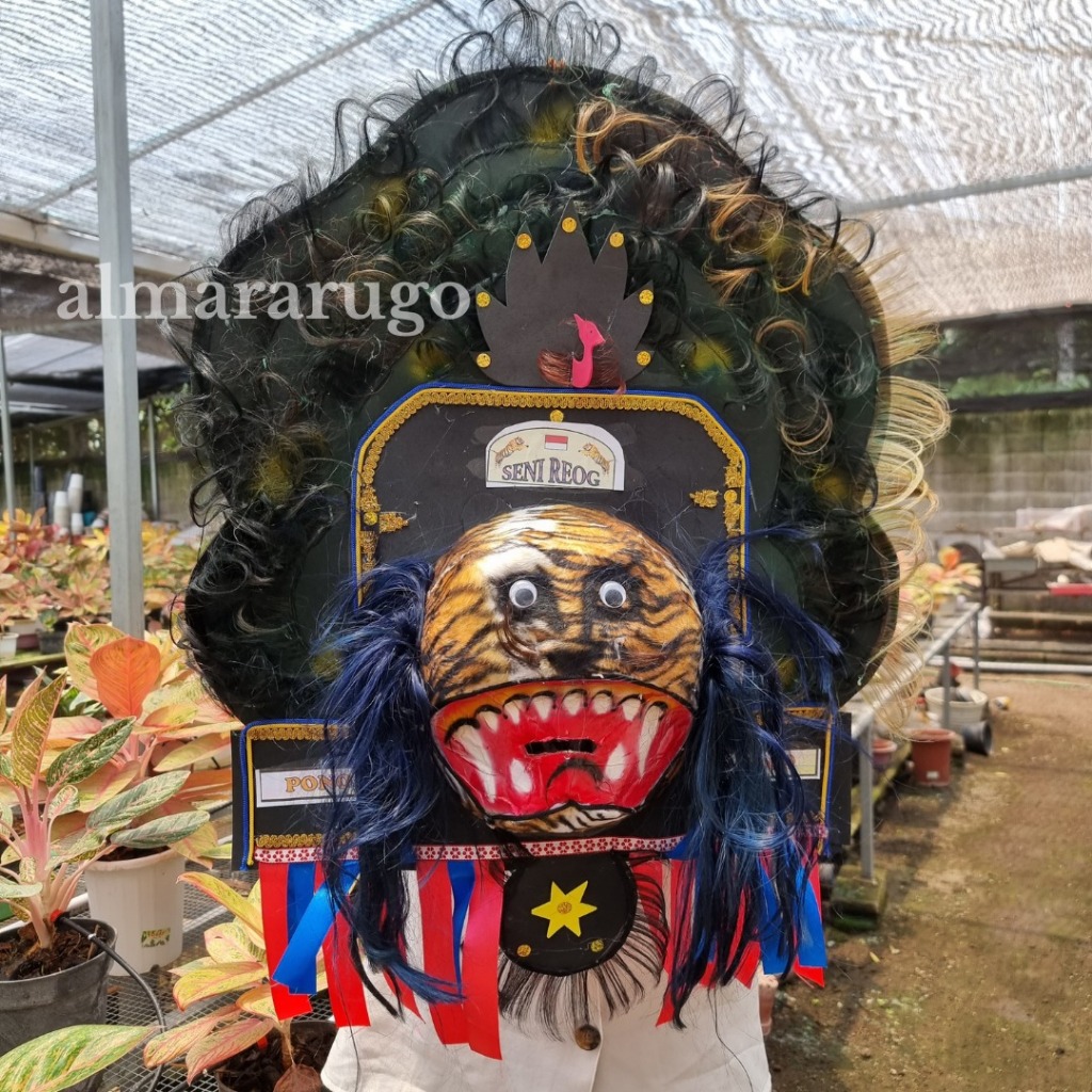 Jual Topeng Reog Ponorogo leak topeng gedruk / Topeng Reog Bulu Besar ...