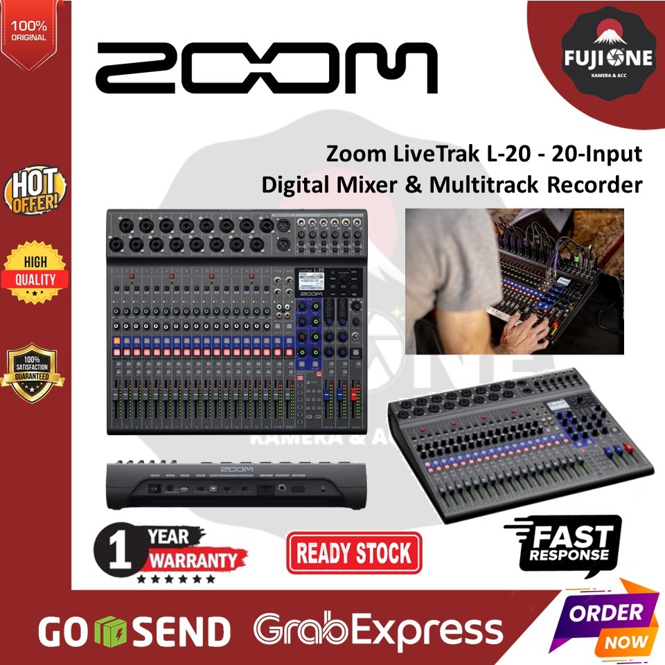 Jual Zoom LiveTrak L20 20Input Digital Mixer & Multitrack Recorder