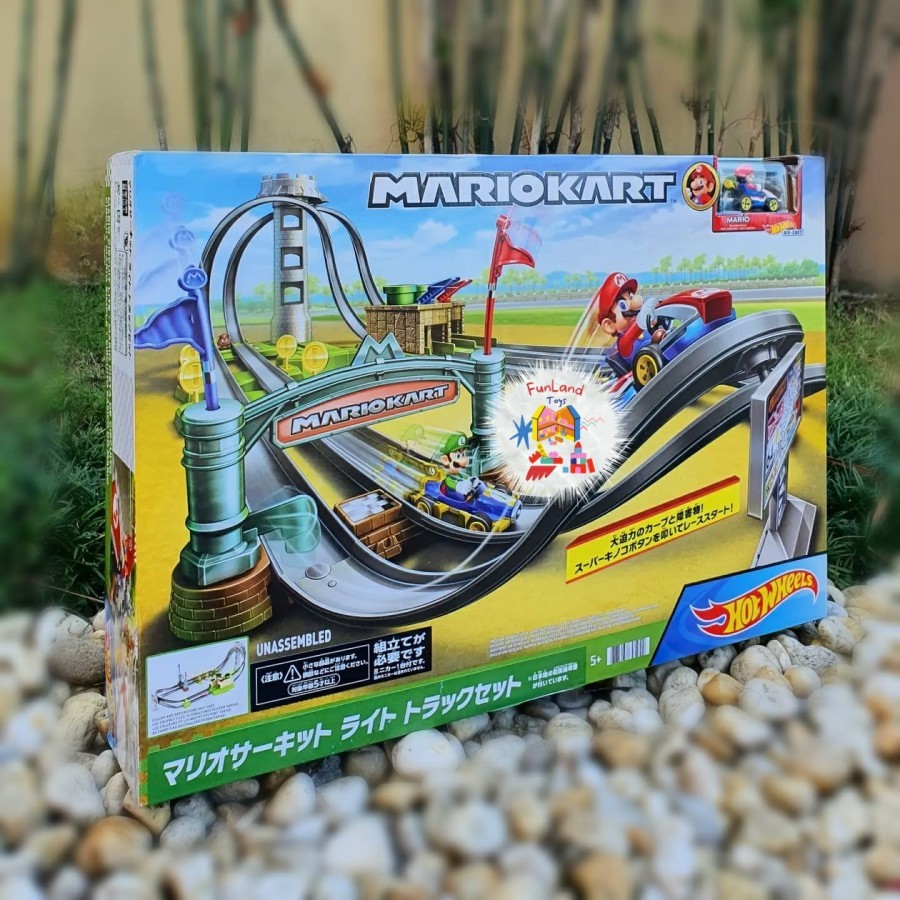 Jual Hot Wheels Mario Kart Circuit Lite Track Set Shopee Indonesia