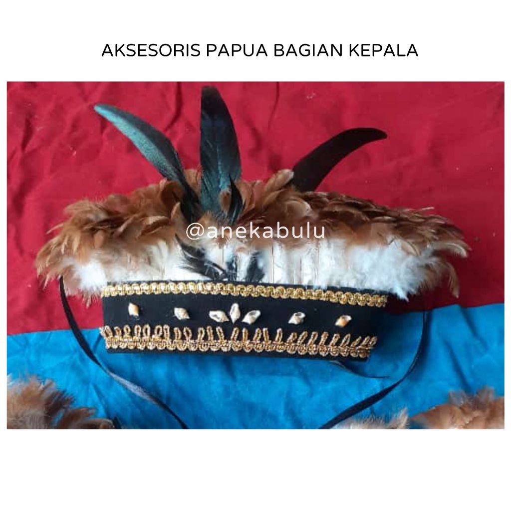 Jual Hiasan Kepala Bulu Adat Dayak Aksesoris Karnaval Adat Papua Murah Topi Bulu Adat Papua 9900