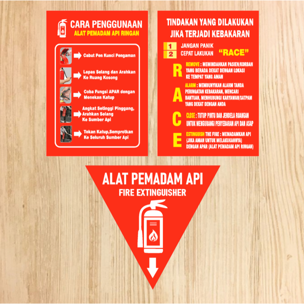 Jual Stiker Cara Dan Petunjuk Alat Pemadam Api Ringan Apar Stiker