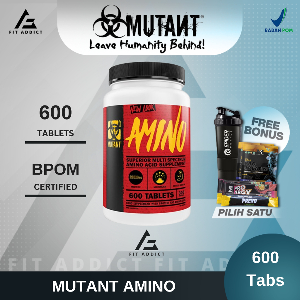 Jual Mutant Amino isi 600 Tablet 600 Tabs 600tabs 600 tablets Amino ...