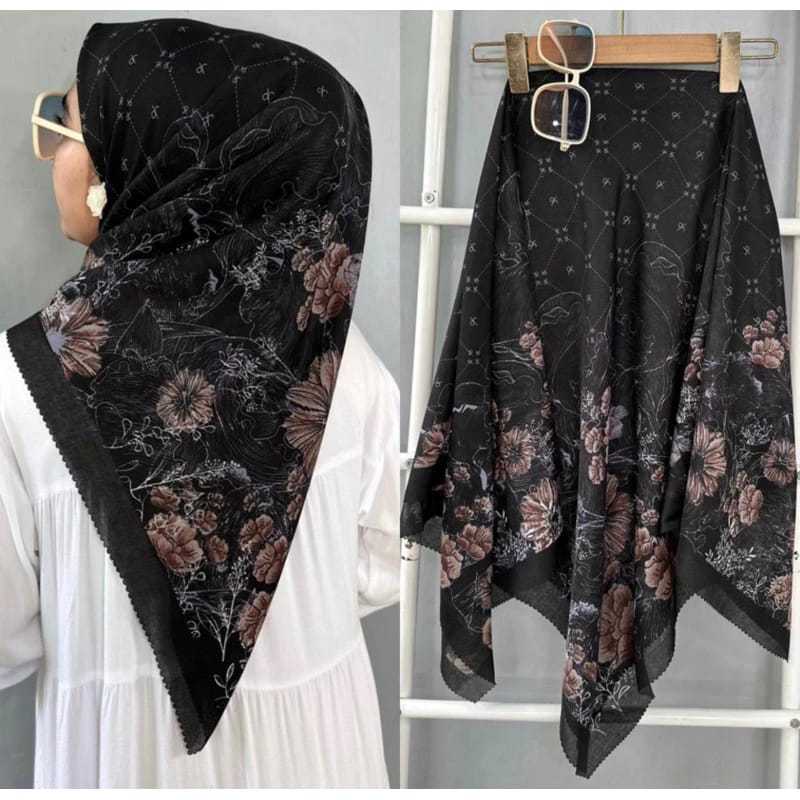 HIJAB MOTIP TERBARU /KERUDUNG SEGIEMPAT MOTIF