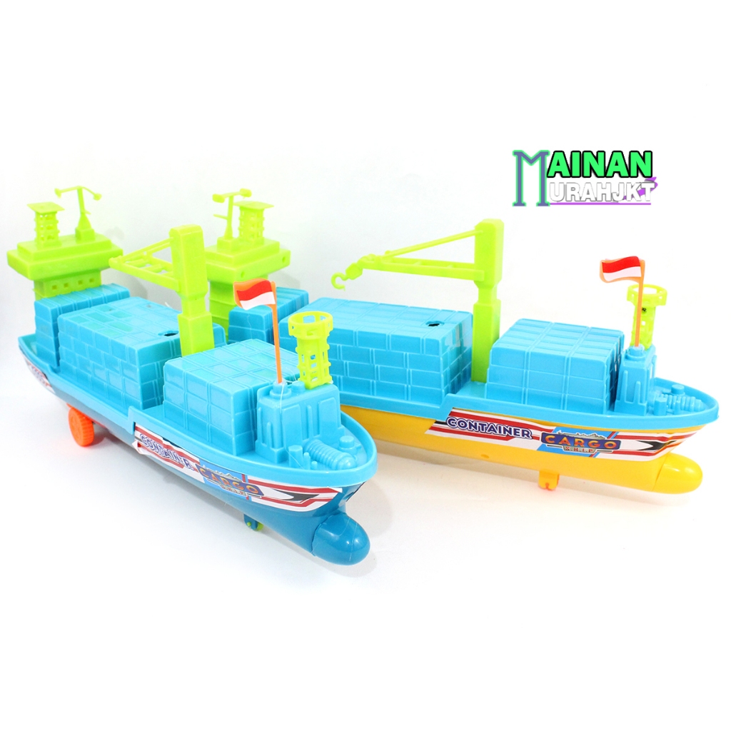 Jual MAINAN ANAK MURAH CARGO CONTAINER SHIP OCT5005 MAINAN KAPAL KARGO ...