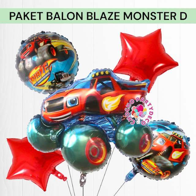Jual Paket Balon BLAZE AND THE MONSTER MACHINE D / Dekorasi Ulang Tahun ...