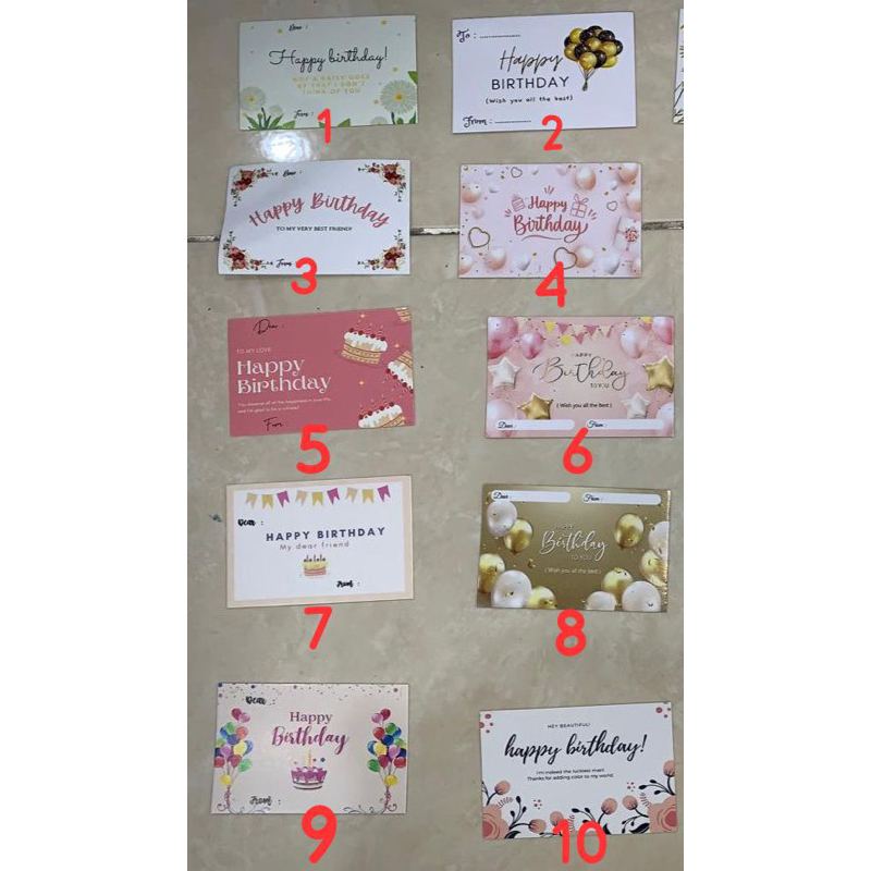 Jual kartu ucapan ultah / birthday greeting card | Shopee Indonesia
