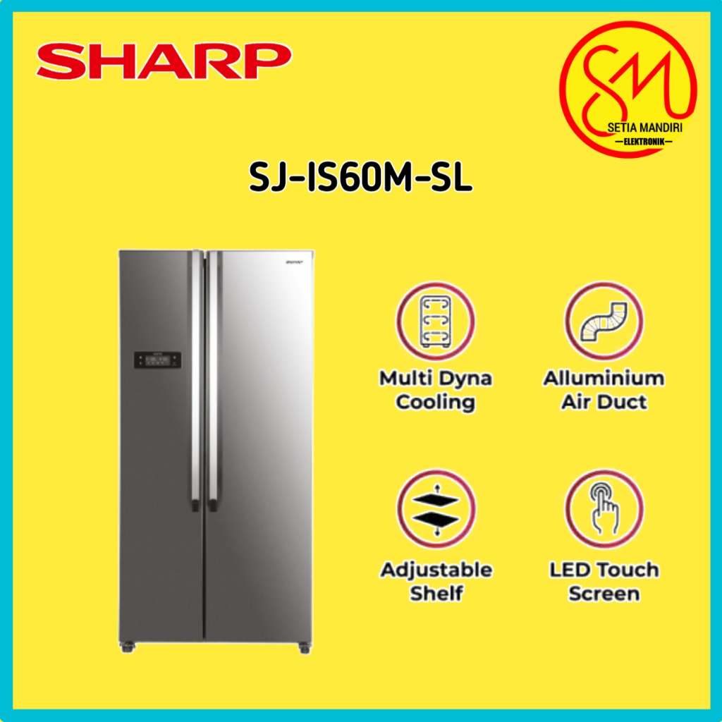 Jual Sharp Sj Is M Sl Kulkas Side By Side Inverter Sjis Msl L Resmi Shopee Indonesia