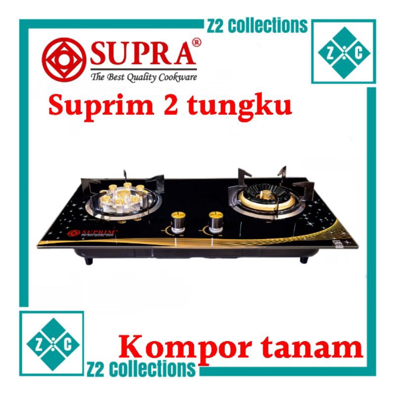 Jual Kompor Tanam Supra Tungku Api Biru Kompor Gas Suprim Starlight Su G D T Kaca Hitam Elegan