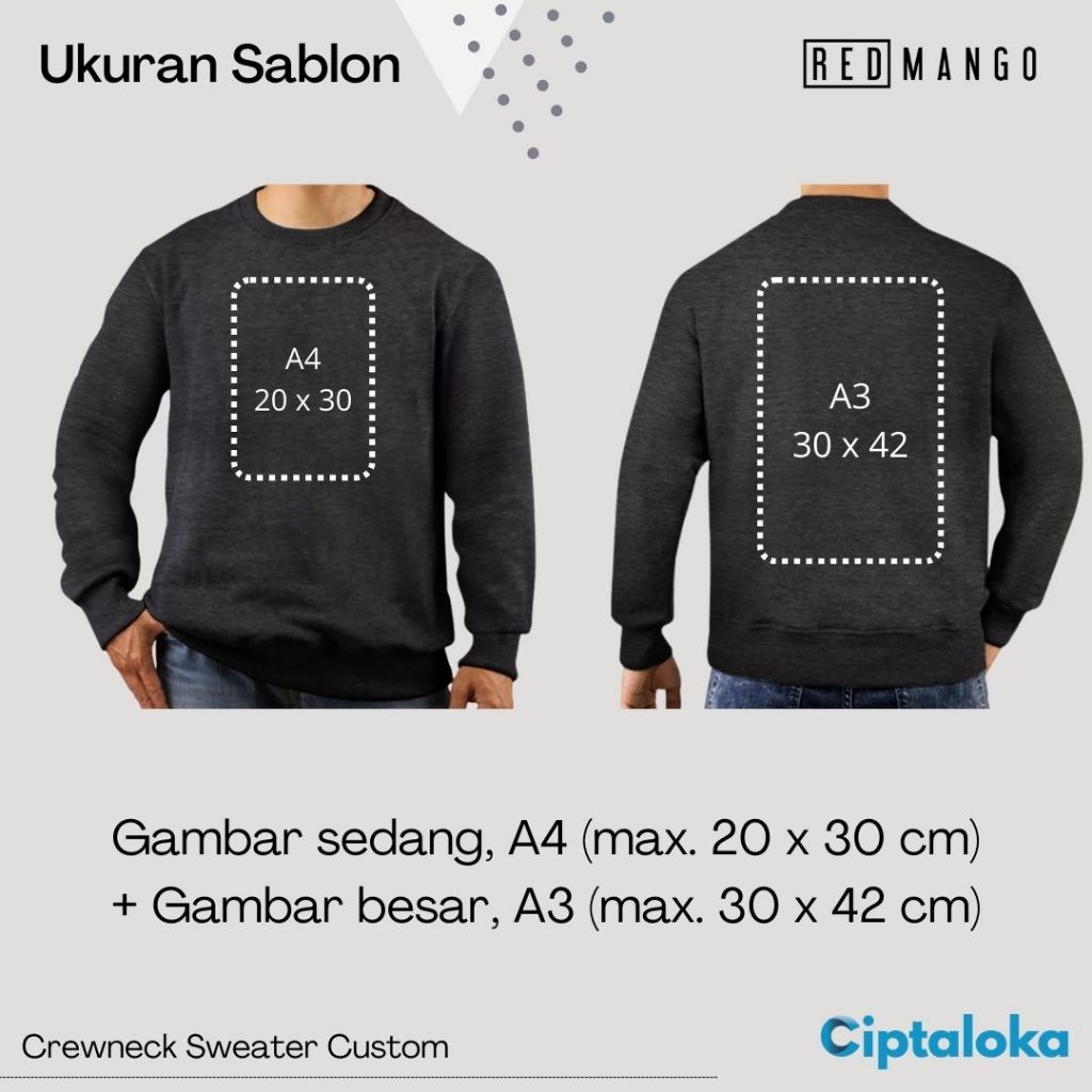 Custom sweater satuan hotsell