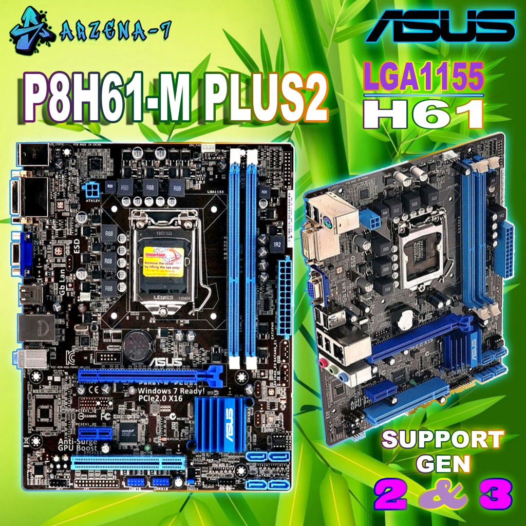 Jual Motherboard Asus H61 Ddr3 ( Lga 1155 ) Shopee Indonesia