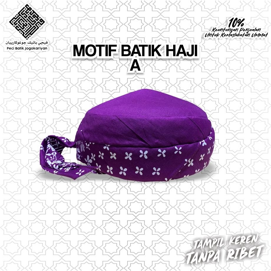 Jual Peci Batik Jogokariyan Motif Batik Haji A Terbaru Shopee