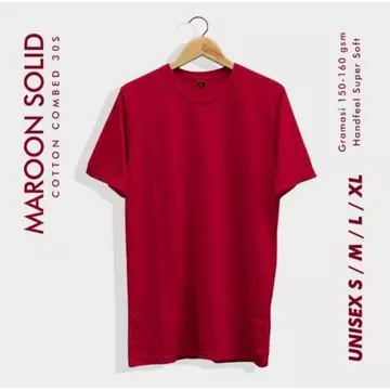Kaos Polos Pendek Pria Wanita Catton Combet 30s