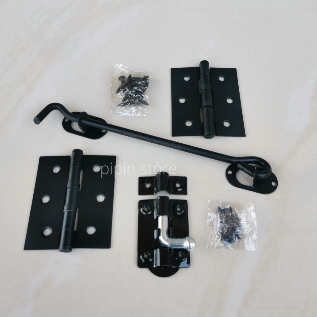 Jual Paket Ramskar Lamskar Hak Angin Jendela Hitam 25 cm + Engsel ...