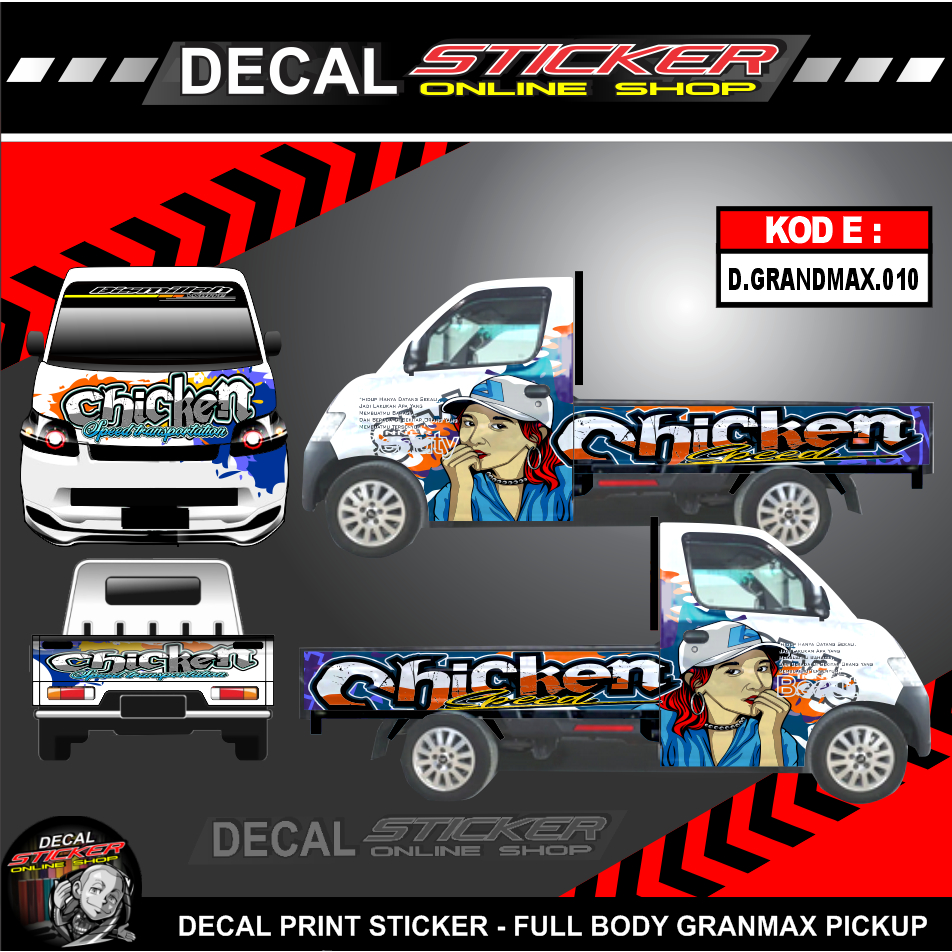 Jual DECAL MOBIL GRANMAX FULL PRINT LAMINASI MURAH | Shopee Indonesia