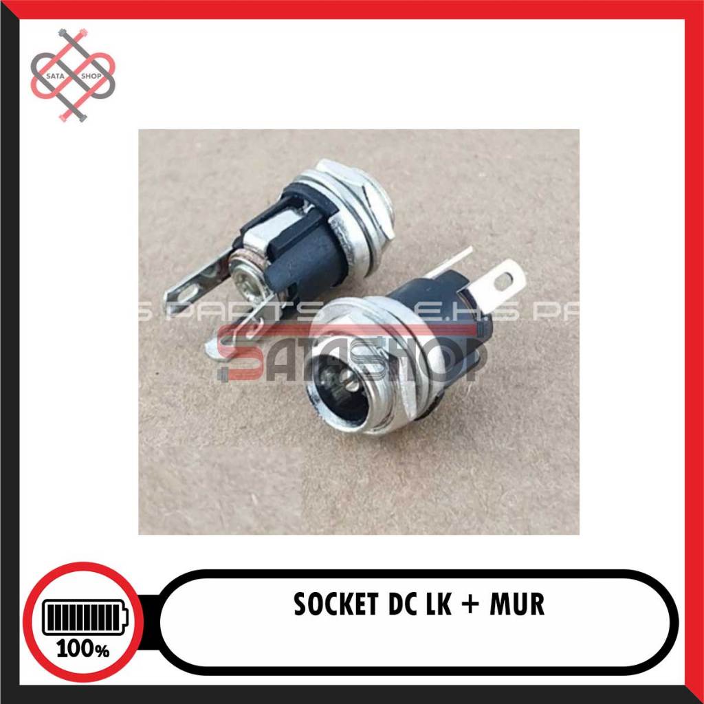 Jual Socket DC female LK + Mur / Cover DC BESI + Mur | Shopee Indonesia