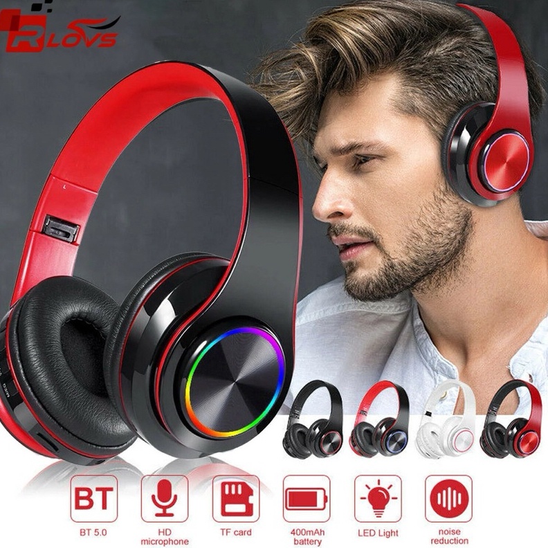 Jual B39 Wireless Headset LED Bluetooth Headphone HiFi Bass Music ...