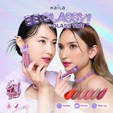 Kaila Beaute Glass Tint Lip Tint Infused Skincare Transferproof Tahan Lama Dengan Hyaluronic