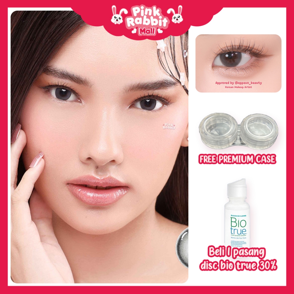Jual Pink Rabbit Softlens Minus Nara Grey Aman Nyaman Normal dan -0.50 ...