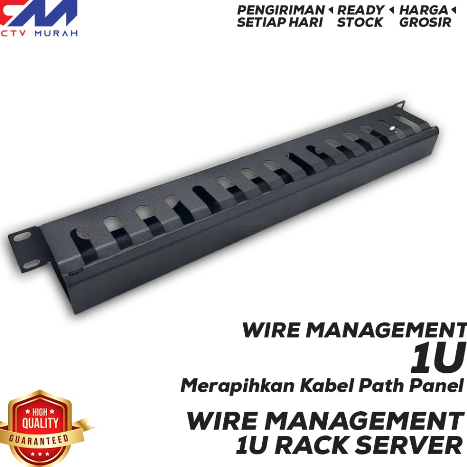 Jual Dahsyat Wire Management Patch Panel 1UPanel Managemen Kabel Rack ...