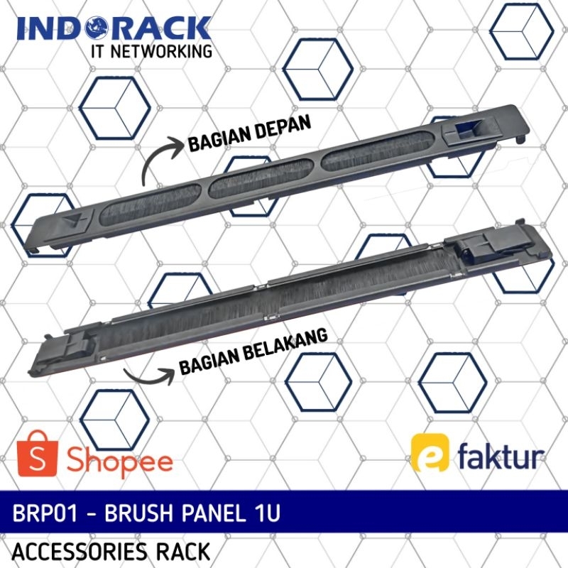 Jual BRP01 - Brush Panel 1U Wire Management Cable Rack Server Universal ...