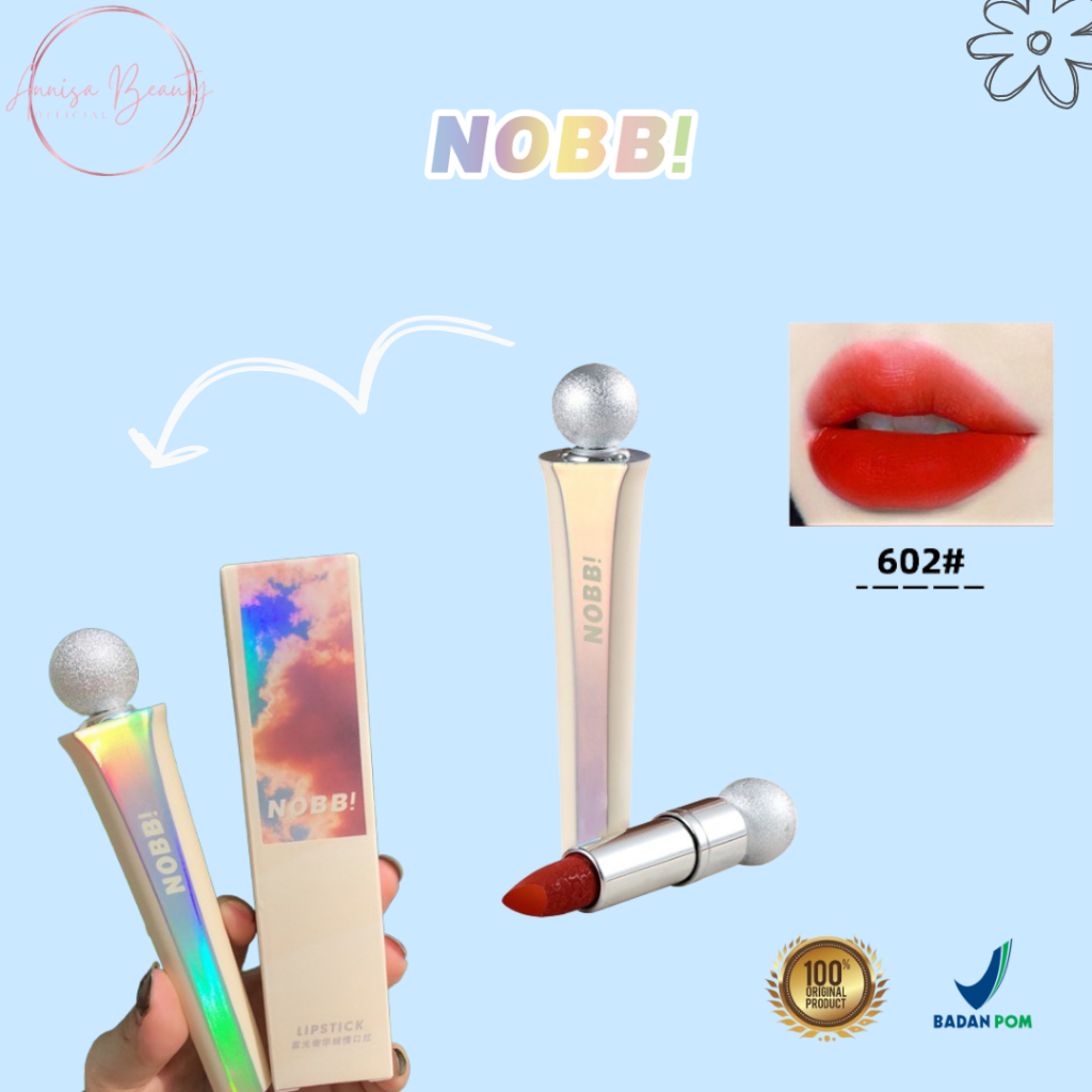 Jual [bpom][100 Oriandready]nobb！luxury Velvet Lip Cream Carved Pattern Matte Lasting Moisturizing