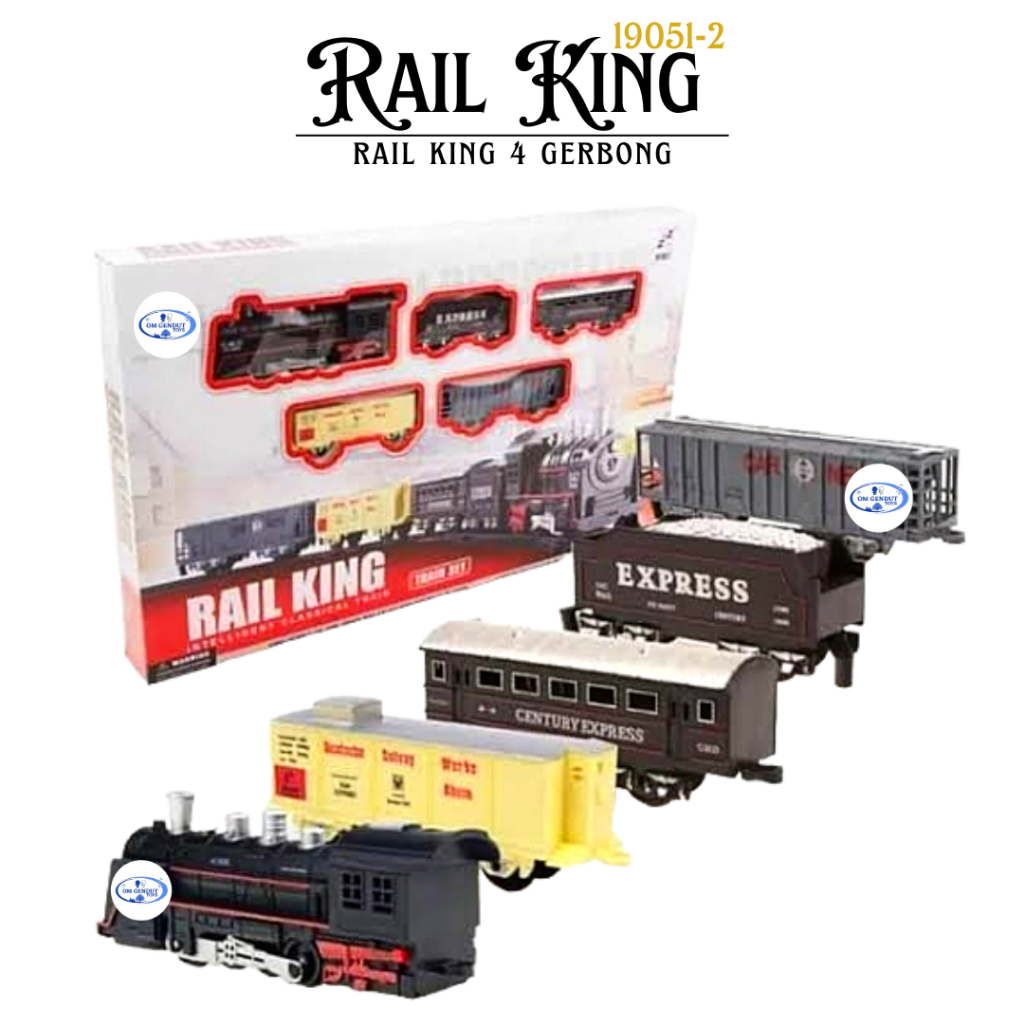 Jual OMGENDUT Kereta Api Rail King 4 Gerbong No.19051-2 | Shopee Indonesia