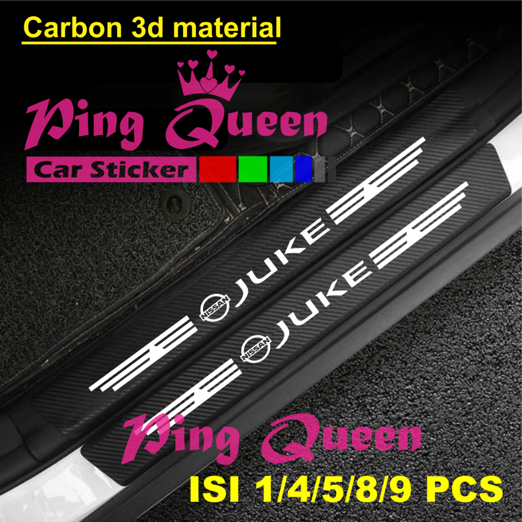 Jual stiker 9pcs sticker carbon nissan juke stiker pelindung pintu ...