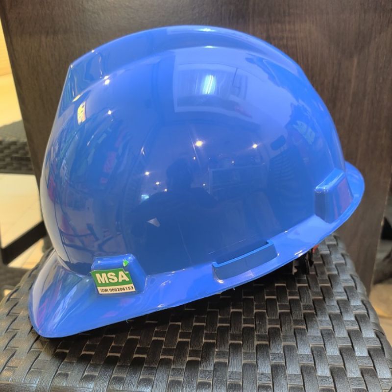 Jual Helm Safety MSA Lokal Biru Fastrack + Tali Dagu | Shopee Indonesia