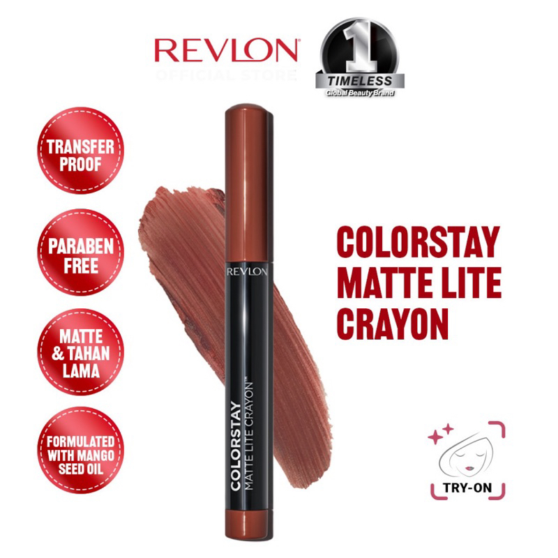 Jual Revlon Colorstay Matte Lite Crayon (Full-Coverage Matte Lip Color ...