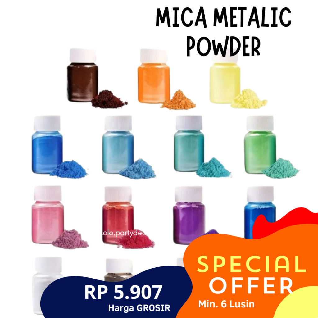 Jual (QJ) 101-128 WARNA MICA POWDER 10g Metalic Powder/Mica Powder ...