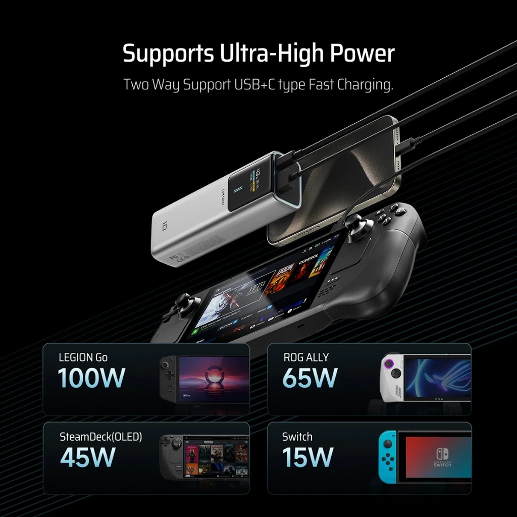 Cuktech 10 Power Bank 10000mAh 150W USB Type-C Fast Charging