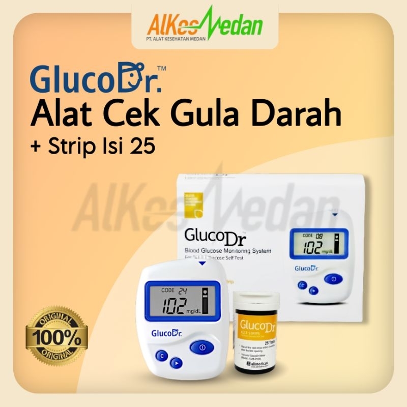 Jual Gluco Dr Alat Cek Gula Darah Bio Sensor Agm Strip Gula Darah Gluco Dr Isi Pcs