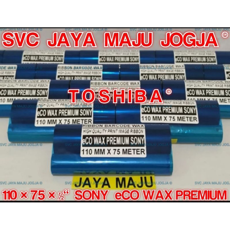 Jual [ TOSHIBA ] 110 MM X 75 M SONY eCO PREMIUM WAX - FACE OUT || CORE ...