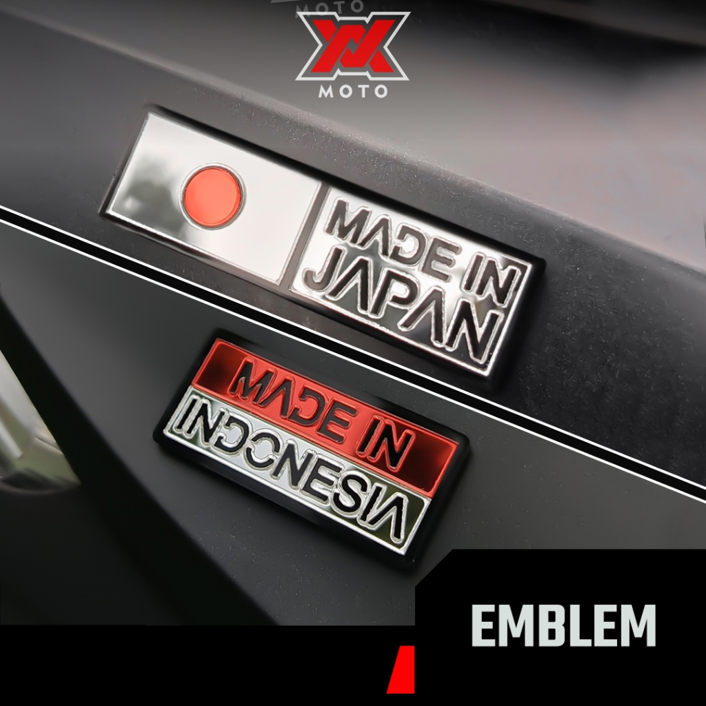 Jual 1 Pcs emblem Made In Japan Emblem made In Indonesia Aksesoris ...